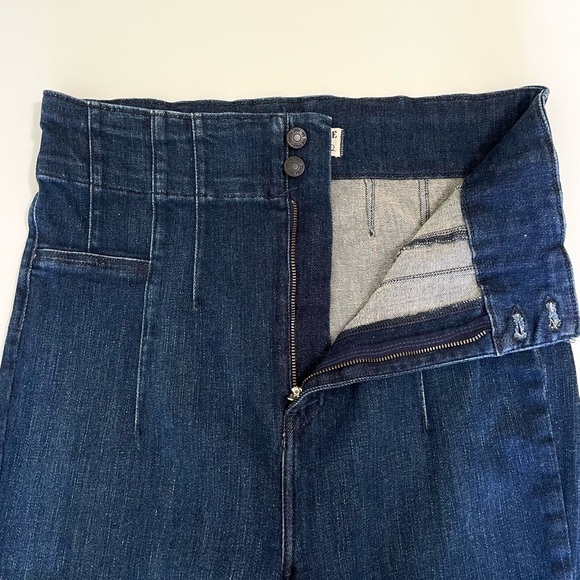 Free People We The Free Jayde Flare High Waist Stretch Denim Jeans Night Sky 32 - Picture 13 of 16